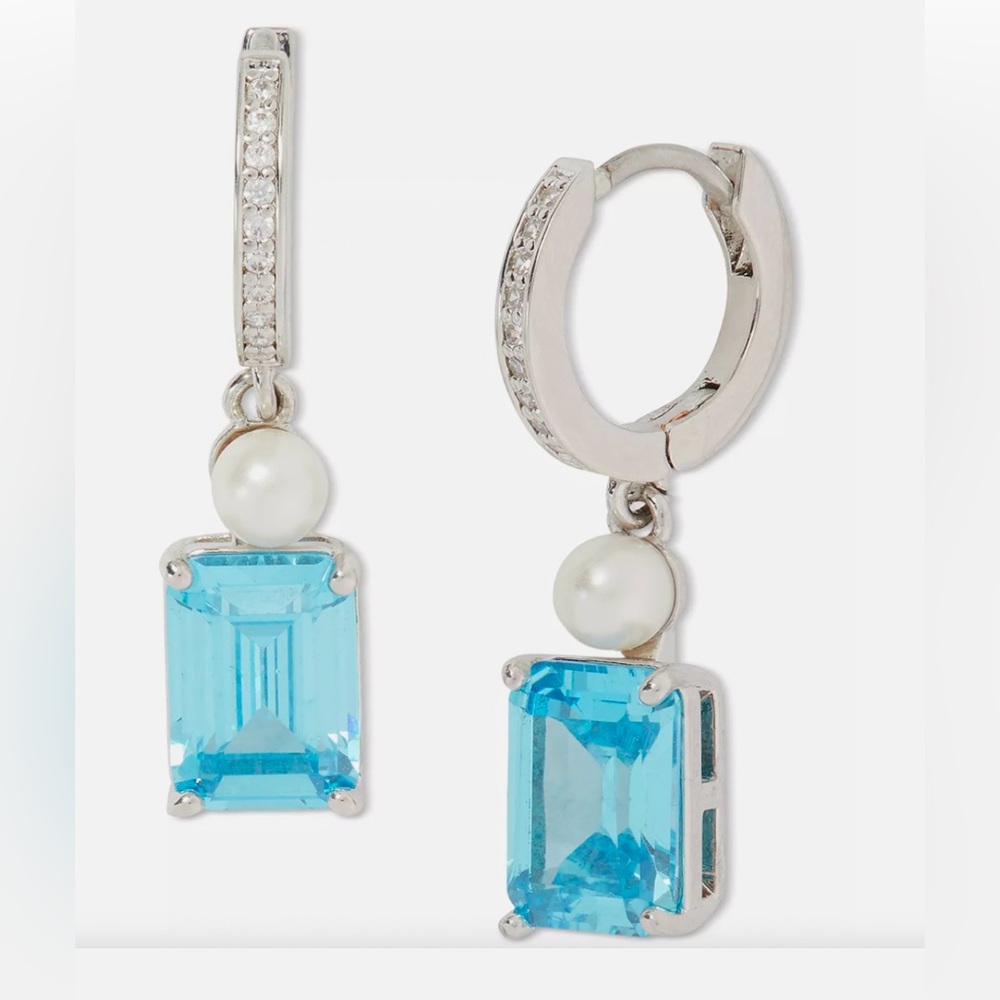 Kate Spade Pearl Huggie Hoop Earrings